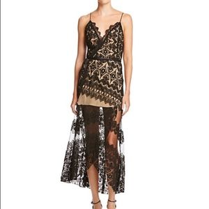 JEN'S PIRATE BOOTY CATHEDRAL LACE MESH WRAP DRESS